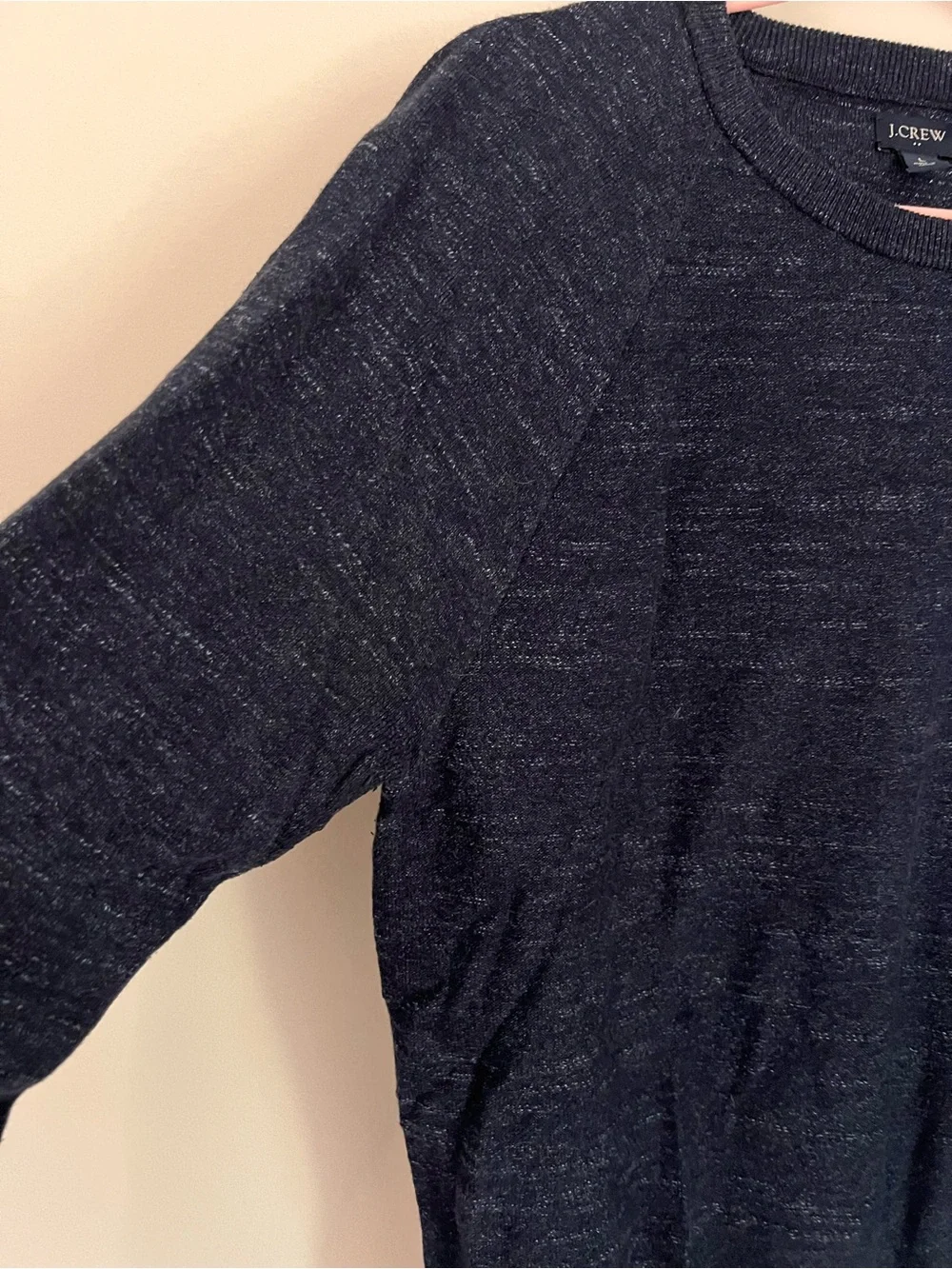 J. Crew Navy Pullover, Gray Cardigan & Red Zip Hoodie Set